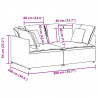Sofa modułowa z poduszkami Tkanina sztruksowa Ciemnoszara