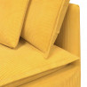 Sofa modułowa z poduszkami Tkanina sztruksowa Jasnożółta