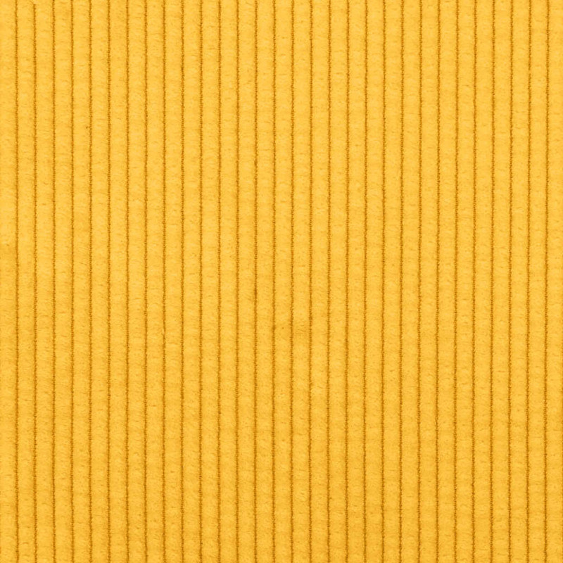 Sofa modułowa z poduszkami Tkanina sztruksowa Jasnożółta