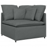Sofa modułowa z poduszkami Tkanina Ciemnoszara