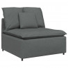 Sofa modułowa z poduszkami Tkanina Ciemnoszara