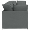 Sofa modułowa z poduszkami Tkanina Ciemnoszara