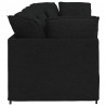 Sofa modułowa z poduszkami Tkanina Czarna