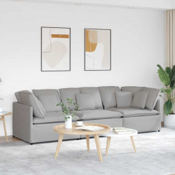 Sofa modułowa z poduszkami Tkanina Cloud Grey