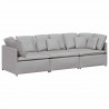 Sofa modułowa z poduszkami Tkanina Cloud Grey