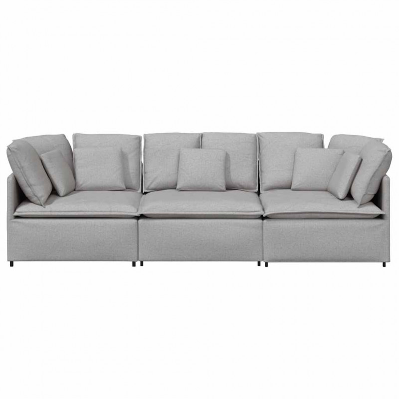 Sofa modułowa z poduszkami Tkanina Cloud Grey