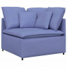 Sofa modułowa z poduszkami Tkanina Jeans Niebieski