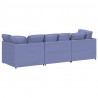 Sofa modułowa z poduszkami Tkanina Jeans Niebieski