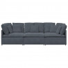 Sofa modułowa z poduszkami aksamitna ciemnoszara