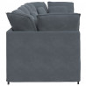 Sofa modułowa z poduszkami aksamitna ciemnoszara