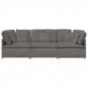 Sofa modułowa z poduszkami Tkanina sztruksowa Jasnoszara