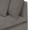 Sofa modułowa z poduszkami Tkanina sztruksowa Jasnoszara