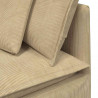 Sofa modułowa z poduszkami Tkanina sztruksowa szarozielona