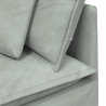 Sofa modułowa z poduszkami aksamitna jasnoszara