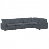 Sofa modułowa z poduszkami aksamitna ciemnoszara