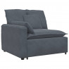 Sofa modułowa z poduszkami aksamitna ciemnoszara