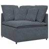 Sofa modułowa z poduszkami aksamitna ciemnoszara