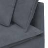 Sofa modułowa z poduszkami aksamitna ciemnoszara