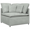 Sofa modułowa z poduszkami aksamitna jasnoszara