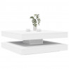Stolik kawowy obrotowy 360 stopni biały 90x90x34,5 cm