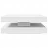 Stolik kawowy obrotowy 360 stopni biały 90x90x34,5 cm