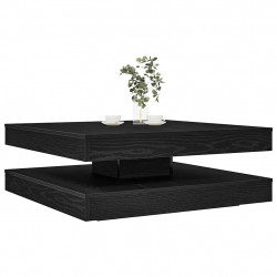 Stolik kawowy obrotowy 360 stopni czarny dąb 90x90x34,5 cm