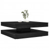 Stolik kawowy obrotowy 360 stopni czarny dąb 90x90x34,5 cm