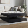 Stolik kawowy obrotowy 360 stopni czarny dąb 90x90x34,5 cm