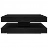 Stolik kawowy obrotowy 360 stopni czarny dąb 90x90x34,5 cm