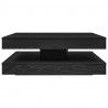 Stolik kawowy obrotowy 360 stopni czarny dąb 90x90x34,5 cm