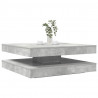 Stolik kawowy obrotowy 360 stopni Betonowy szary 90x90x34,5 cm