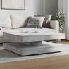 Stolik kawowy obrotowy 360 stopni Betonowy szary 90x90x34,5 cm