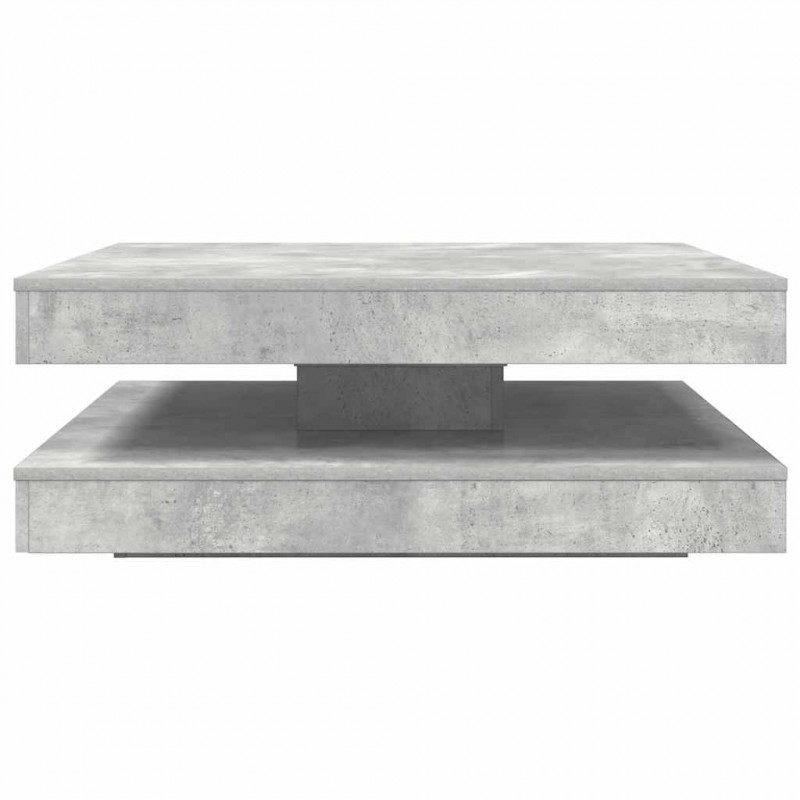 Stolik kawowy obrotowy 360 stopni Betonowy szary 90x90x34,5 cm