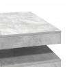 Stolik kawowy obrotowy 360 stopni Betonowy szary 90x90x34,5 cm
