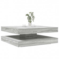 Stolik kawowy obrotowy 360 stopni Szary Sonoma 90x90x34,5 cm