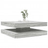 Stolik kawowy obrotowy 360 stopni Szary Sonoma 90x90x34,5 cm