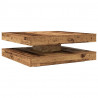 Stolik kawowy obrotowy 360 stopni Stare drewno 90x90x34,5 cm