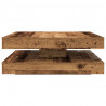 Stolik kawowy obrotowy 360 stopni Stare drewno 90x90x34,5 cm