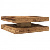 Stolik kawowy obrotowy 360 stopni Stare drewno 90x90x34,5 cm