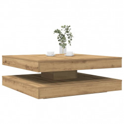 Stolik kawowy obrotowy 360 stopni Artisan Oak 90x90x34,5 cm