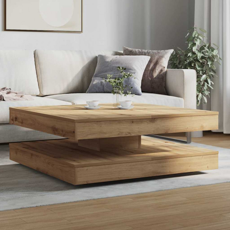 Stolik kawowy obrotowy 360 stopni Artisan Oak 90x90x34,5 cm