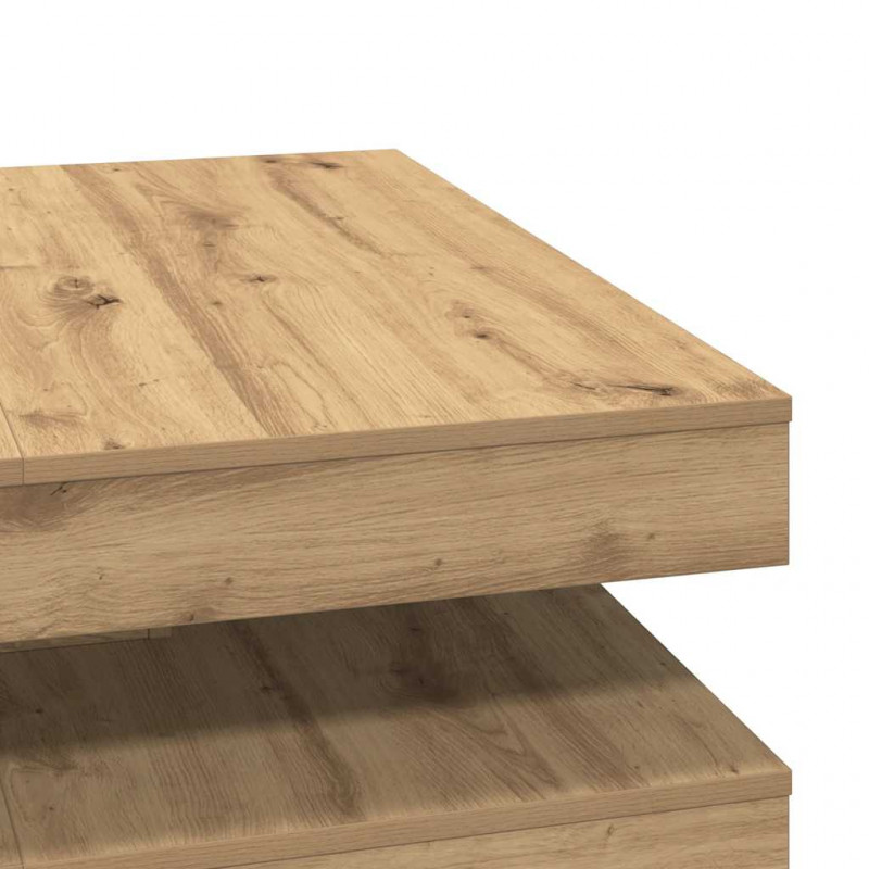 Stolik kawowy obrotowy 360 stopni Artisan Oak 90x90x34,5 cm