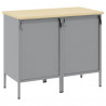 Szafka robocza z kołem 2 pcs Czerwony i Szary 100 x 55 x 85 cm