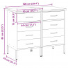 Szafka robocza z kołem 2 pcs Czerwony i Szary 100 x 55 x 85 cm