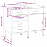 Szafka robocza z szufladą 2 pcs Czarny i szary 75 x 45 x 85 cm