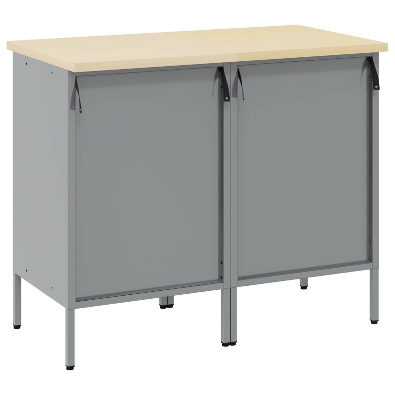 Szafka robocza z kołem 2 pcs Czerwony i Szary 75 x 45 x 85 cm