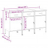 Szafka robocza 3 pcs Czerwony i Szary 150 x 55 x 85 cm