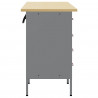 Szafka robocza z kołem 3 pcs Czerwony i Szary 75 x 45 x 85 cm
