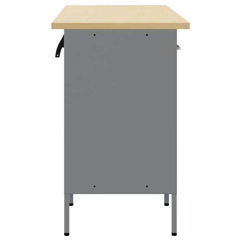 Szafka robocza z szufladą 3 pcs Czarny i szary 75 x 45 x 85 cm