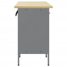 Szafka robocza z szufladą 3 pcs Czarny i szary 75 x 45 x 85 cm